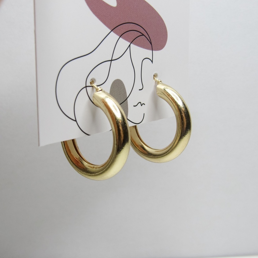 Gold Hoop .5” Earrings